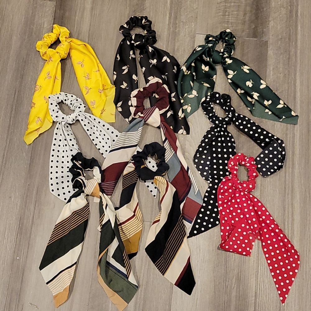 Hair tie scarves